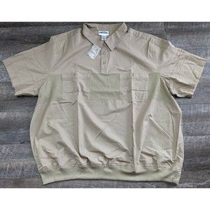 Men's KingSize Big 4XL Casual Short Sleeve Shirt Double Pocket Bunded Bottom
